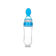 Infant Baby Squeezing Feeding Bottle With Spoon - Aurefy Stores