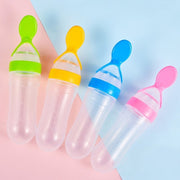 Infant Baby Squeezing Feeding Bottle With Spoon - Aurefy Stores