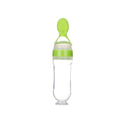 Infant Baby Squeezing Feeding Bottle With Spoon - Aurefy Stores