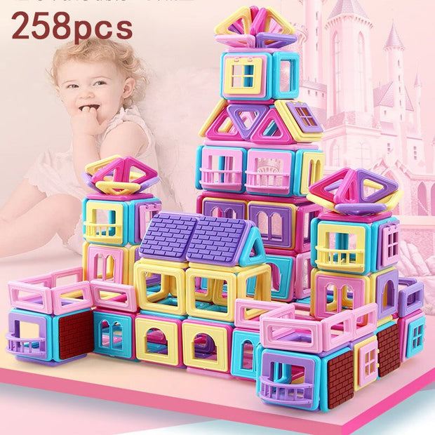 258Pcs Big Size Magnetic Designer Construction Set