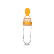 Infant Baby Squeezing Feeding Bottle With Spoon - Aurefy Stores