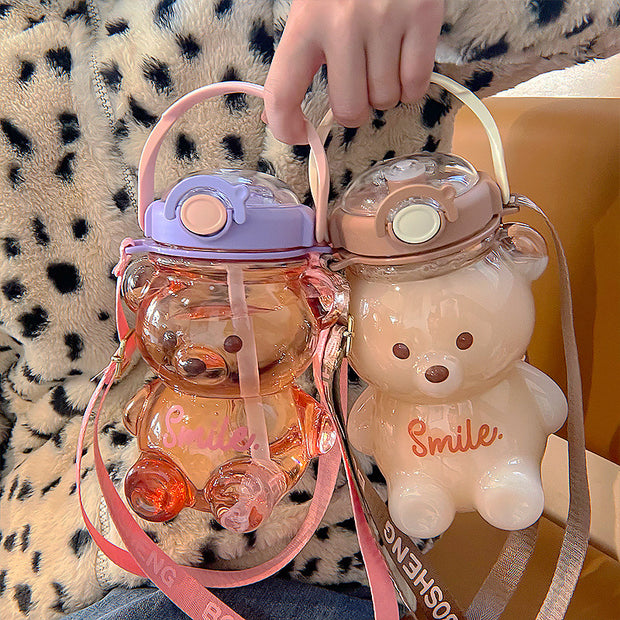 Kawaii Bear Water Bottle for Kids